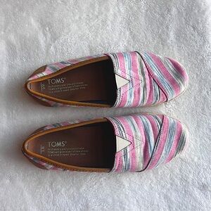 Tom’s Alpargata - Size W6 - pink/grey/white
